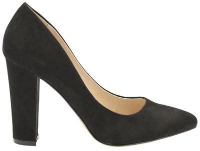 Black 'Hazelton' ladies high heeled court shoes